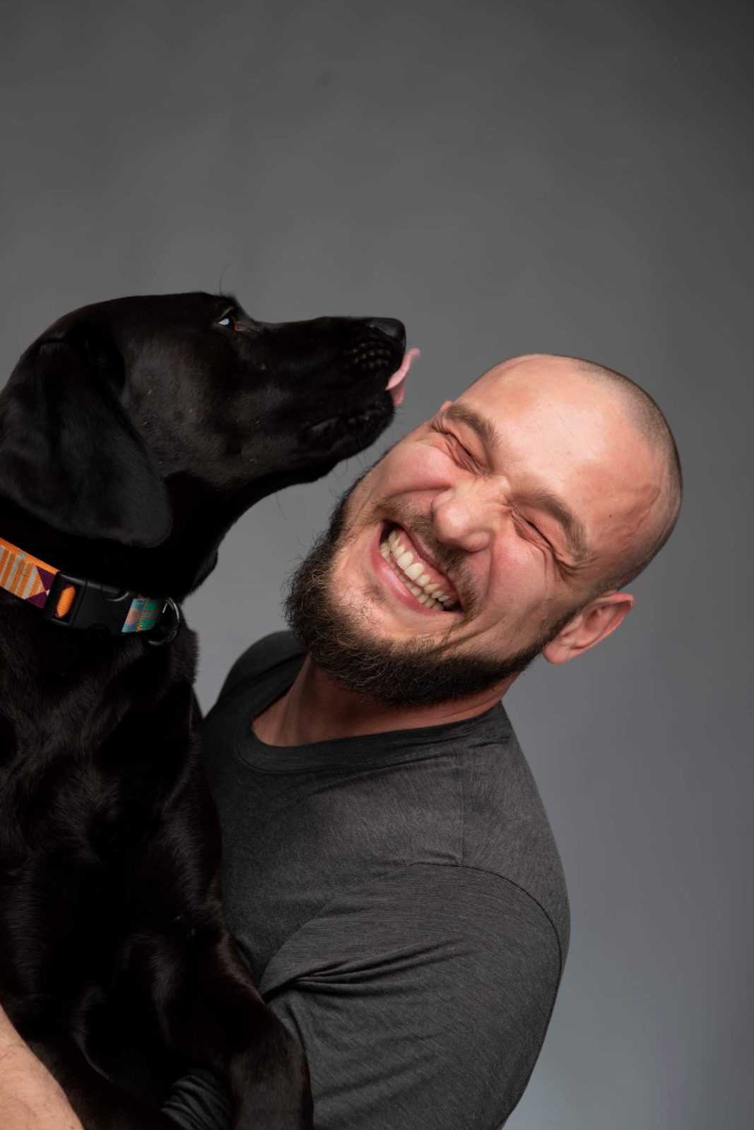 Filip with his dog